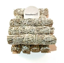 NessaStores- White Sage Smudge Incense 7" Bundle (12 pcs) #JC-138