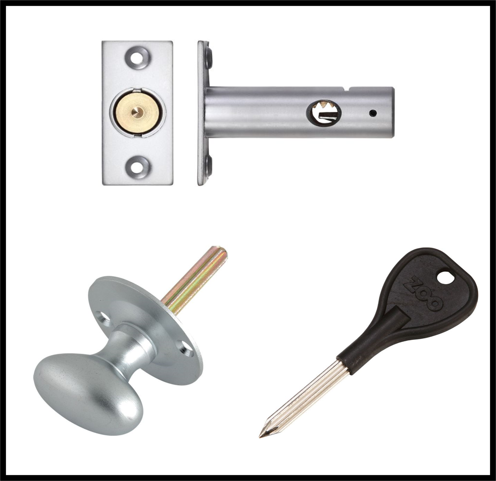 60mm Door Security Rack Bolt Lock, Star Key & Thumb Turn Mortice Knob *VARIOUS* eBay