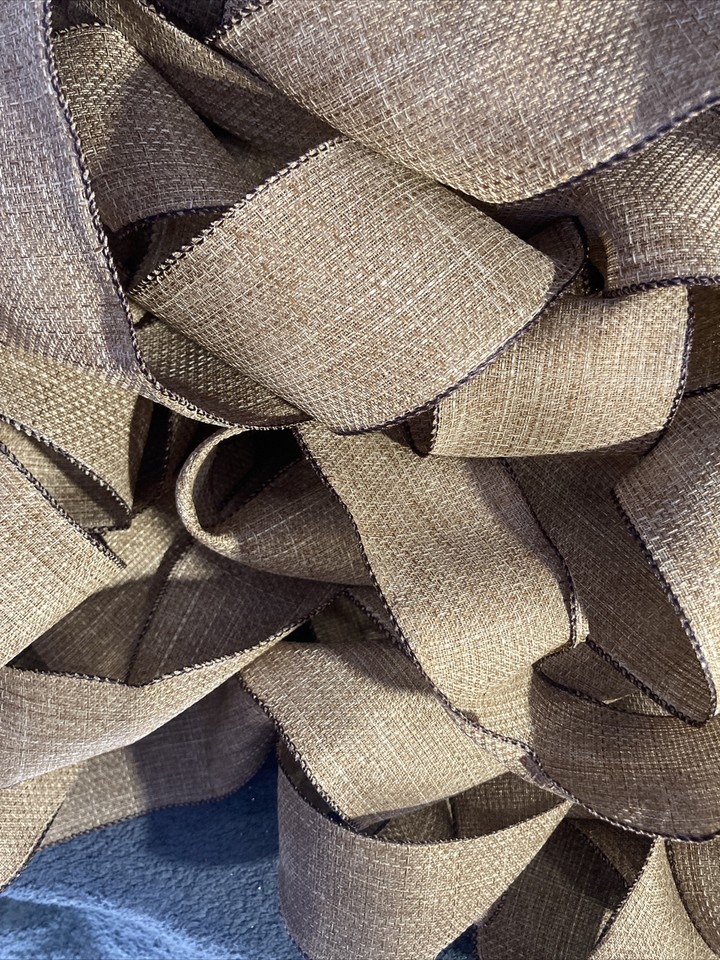 Christmas Hessian Job lot 10 Meter Crafting Tree Art wired Edging