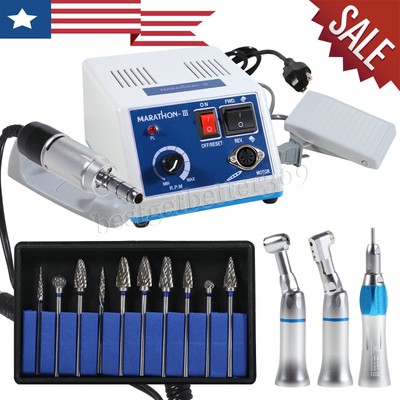 Dental fit Marathon Electric Micromotor Polisher/Contra Angle Straight Handpiece