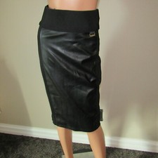 Calvin Klein Modern Pencil Rayon Blend Skirt Black X-SMALL NWT