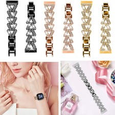 Metal Bling Watch Band Strap for Fitbit Versa 3 4/Sense 2 Bracelet