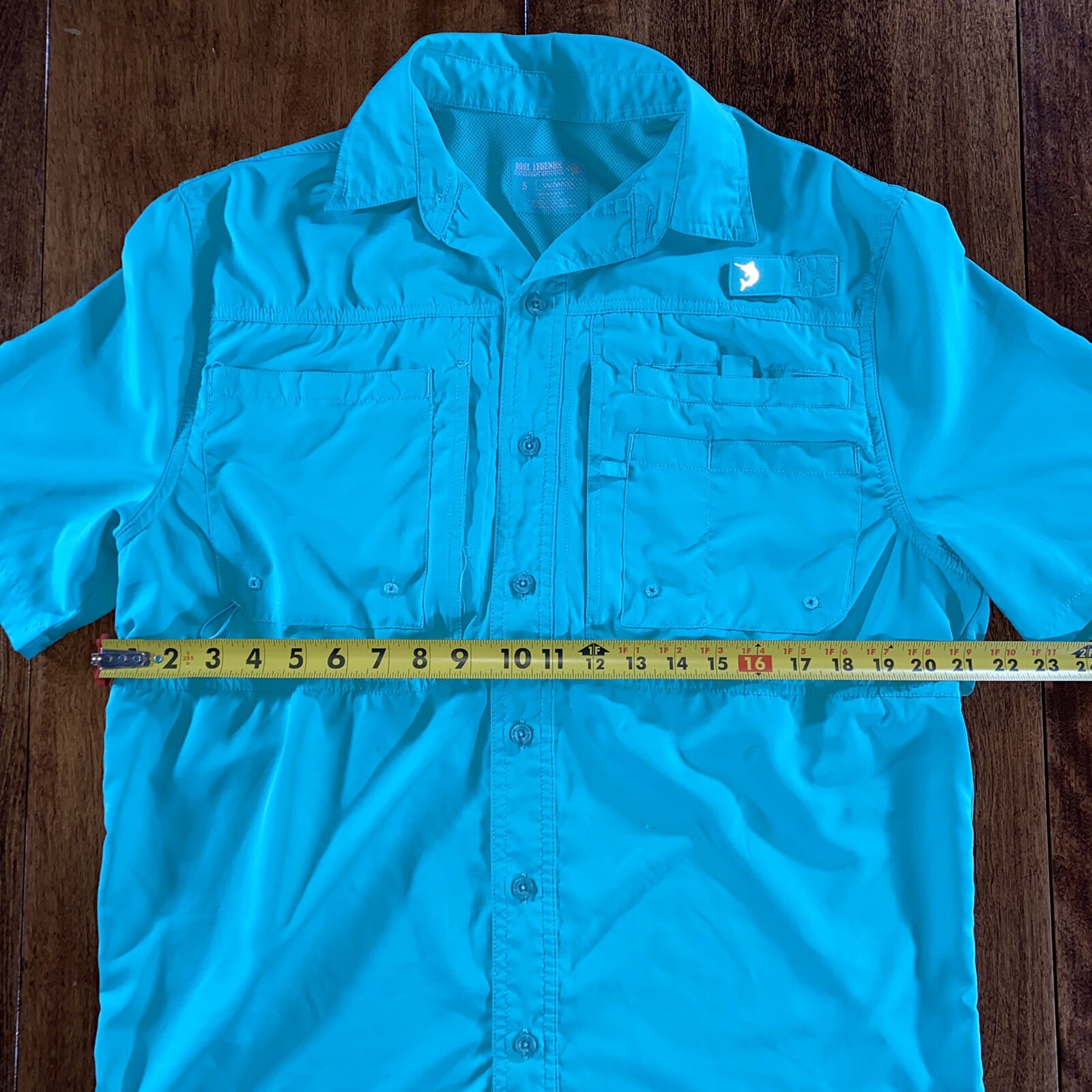 Mens Reel Legends Saltwater button up Fishing shirt t… Gem