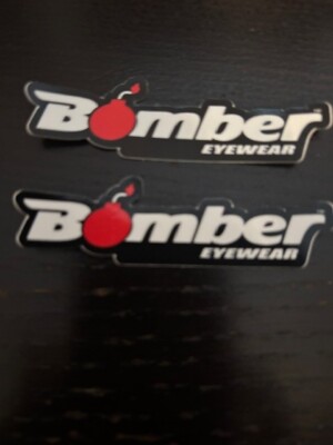 Bomber Eyewear 3''X1/2'' Sunglasses Skate Downhill Surfing 2PC STICKER SET