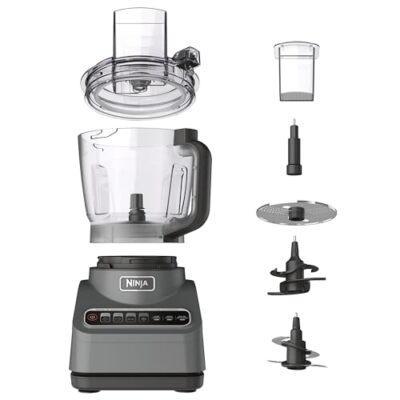 Ninja 1000 Peak Watt 9 Cup Food Processor with Auto iQ Technology Silver