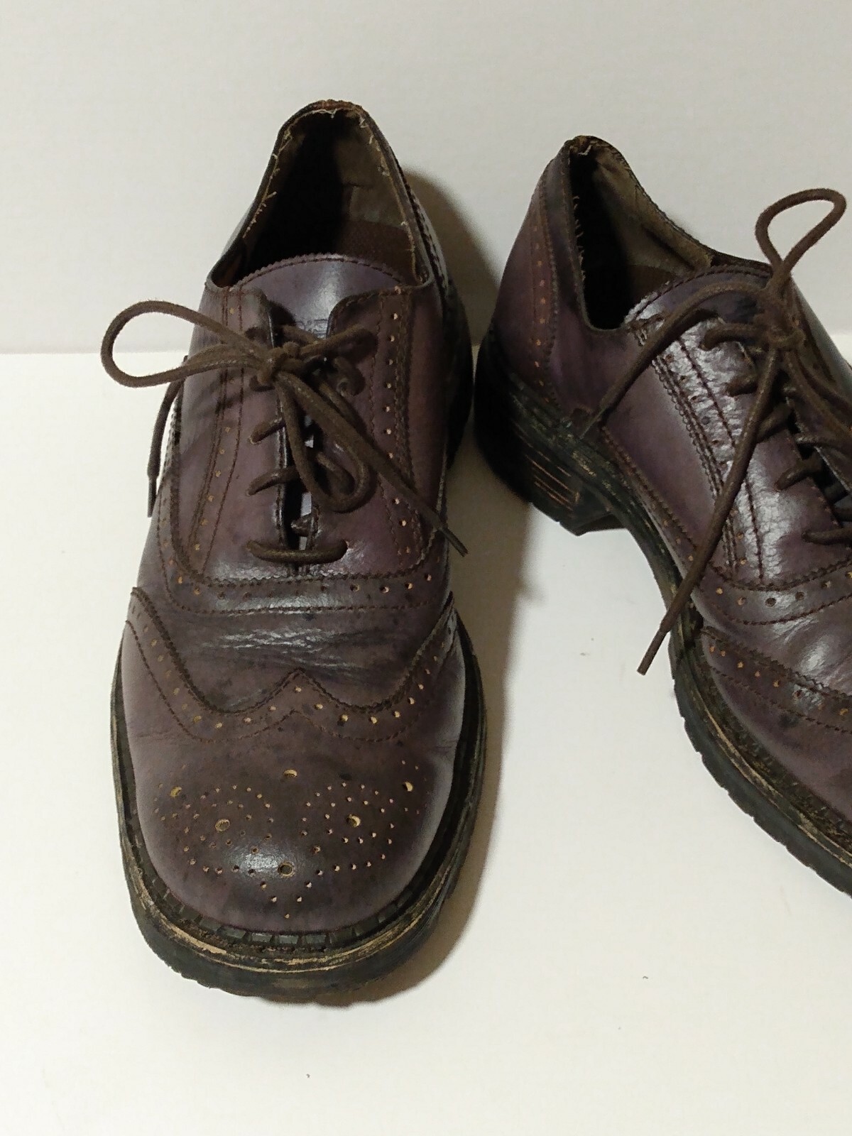 BED STU Vizzini Leather Wingtip Purple 