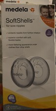 Medela SoftShells For Breastfeeding w/Sore Nipples Soft Shells - 2 inside