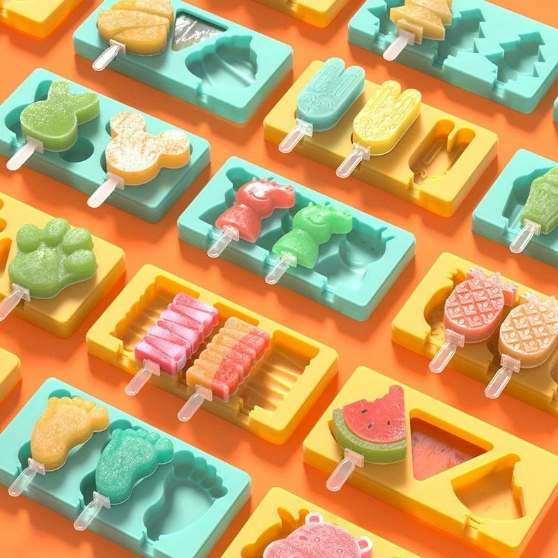 Маленькое животное мороженое силиконовая форма с крышкой мороженое шоколадная форма со льдом c - Изображение 2 из 4