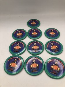 Lot of 10 Disney button pins happy 26th birthday test track