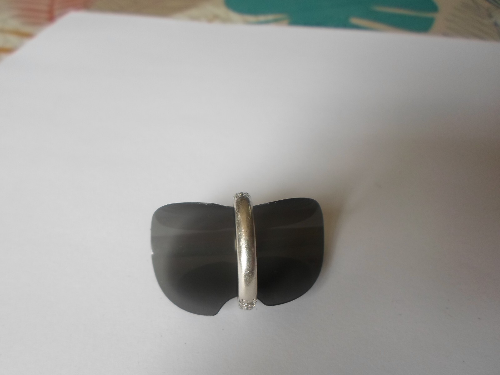 bague en argent massif, demi tour, doubles rangs … - image 7