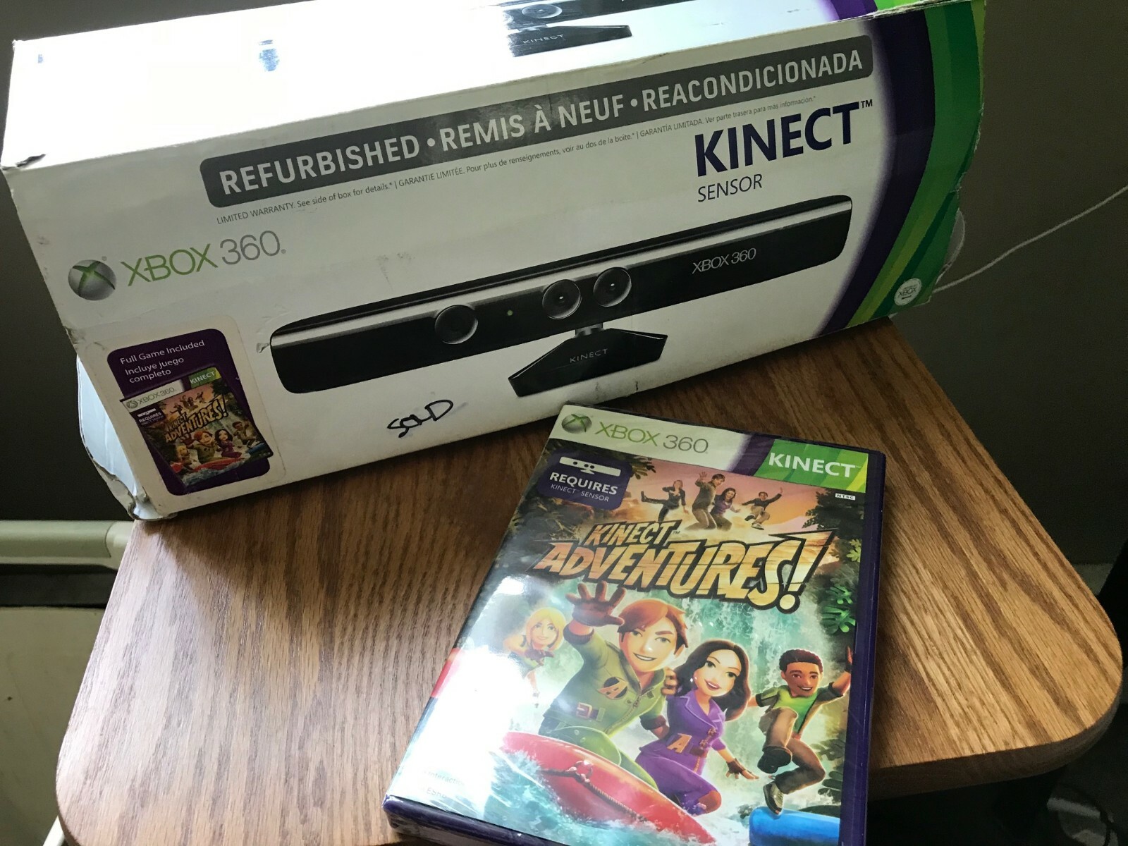 XBox 360 Kinect Sensor Model 1414 Kinect Used in Box & Adventures Game