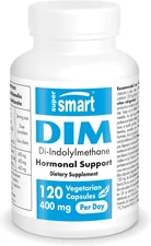 Supersmart DIM Supplement 400Mg (Diindolylmethane) Non-Gmo & Gluten Free - 120 V