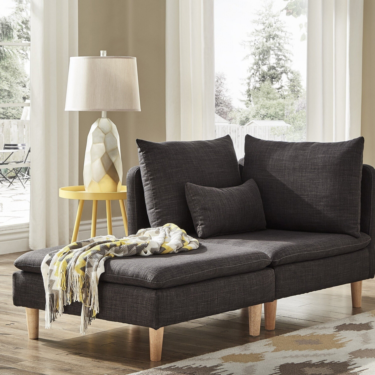 Niels Danish Modern Curved Tufted Upholstered Chair Inspire Q Modern For Sale Online Ebay