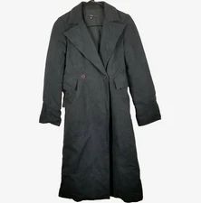 Celyn B Heavy Cotton Trench Coat Padded Black Women  40 US 10