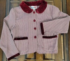 Vintage Cupid Red Blazer For Girls Size 9/10 Rayon