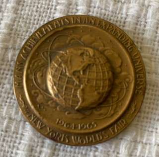 1964 1965 New York Worlds Fair NYC 300th Anniversary Olympic Trials Bronze Medal