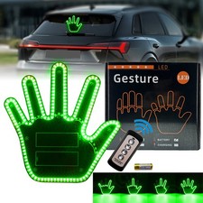 Finger Gesture Light Remote Control Led Car Back Window Sign Hand Light Gift