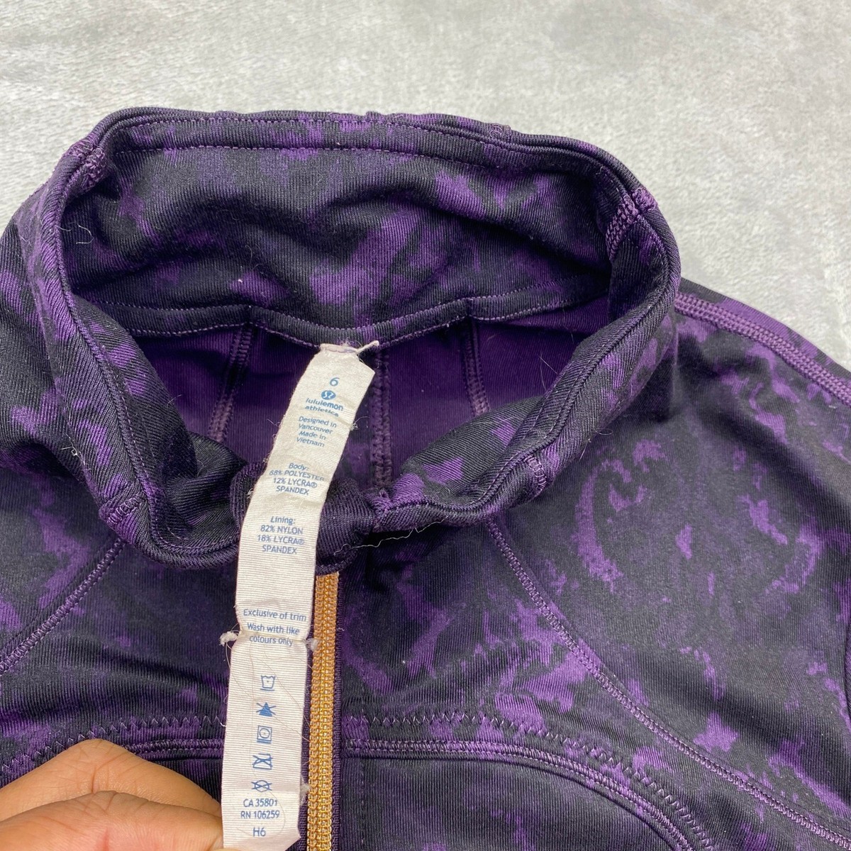 Lululemon Forme Jacket Rose Gold Full Zip Luon Baroque Purple