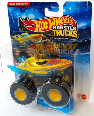 WAVE WRECKER 1/8 Back to Basics Monster Trucks 1:64 Hot Wheels Truck Auto