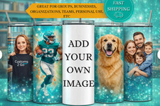 Custom Photo Logo Picture 20 OZ STAINLESS STEEL TUMBLER CUP LID/STRAW