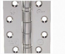 Stainless Fire Door Hinges PACK of 3 Grade 13 FD60 4" 100mm CertiFire Inc Screws