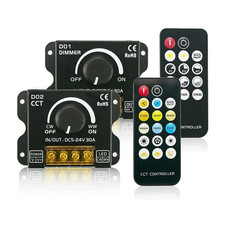 DC5V-24V 30A PWM Dimmer Knob Switch With RF Remote Controller For LED Lights