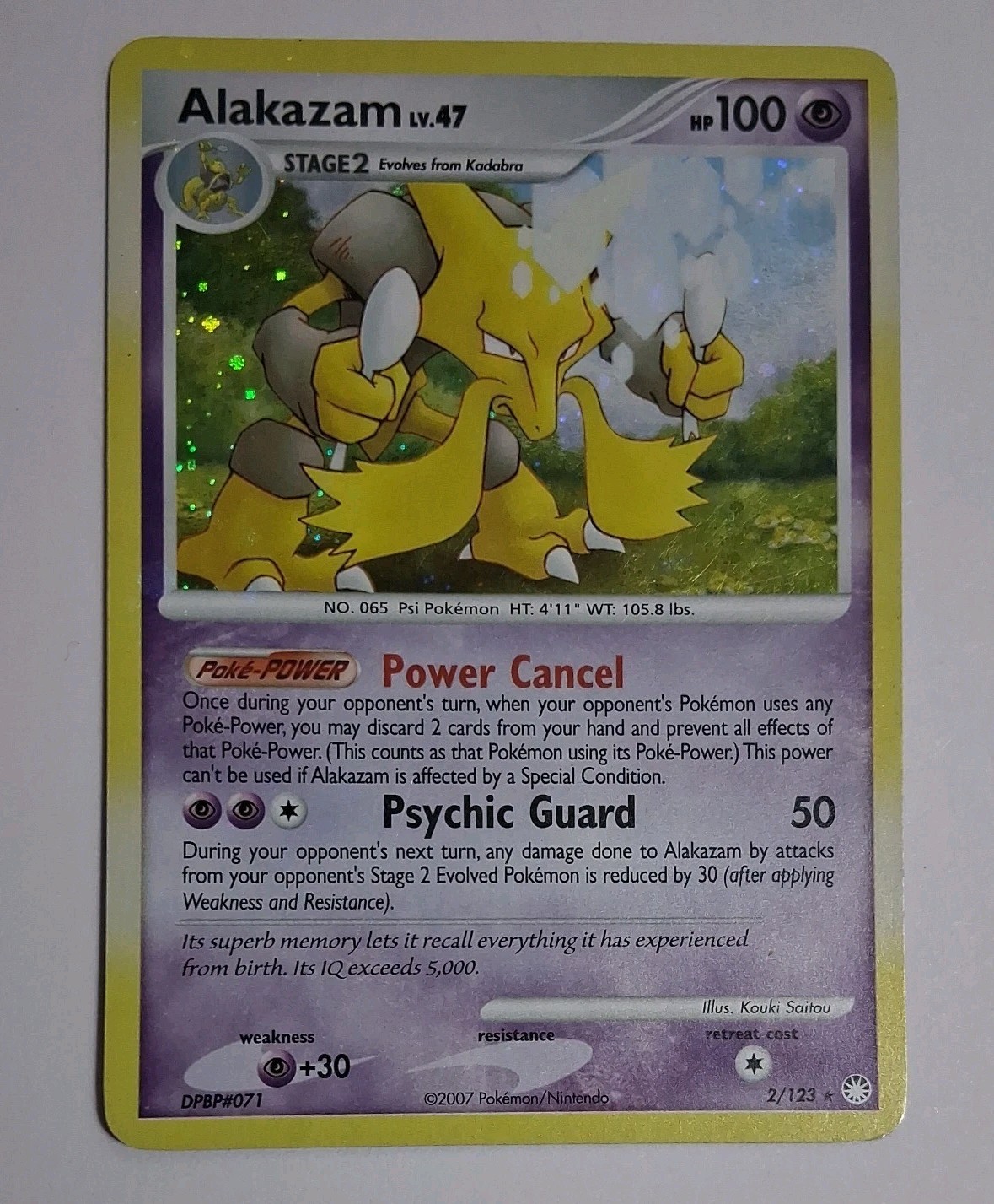 Pokémon TCG Alakazam 2/123 Mysterious Treasures Holo