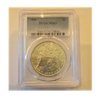 1886 Morgan Silver Dollar PCGS MS63 $1 Coin Philadelphia KM#110
