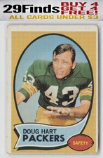 Doug Hart ROOKIE Football Card 1970 Topps #2 Green Bay Packers RC. rookie card picture