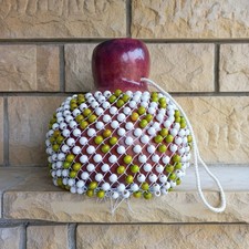 Handmade Wooden Beaded Shekere / Traditional African Shaker Gourd / Percussion