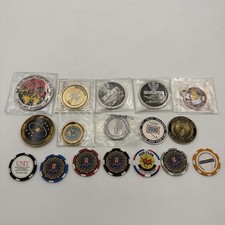 LOT OF 17 VINTAGE MEDALLIONS & AND COLLECTIBLE CHALLENGE COINS-NASA,MILITARY,FBI