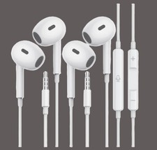 Wired Earbuds, 2 Pack 3.5mm Headphones with Mic MFI Certified