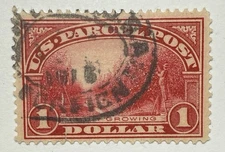 US #Q12 1913 $2 carmine “Fruit Growing” Parcel Post, Used/lt. crease; $40 SCV
