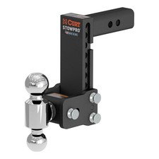 CURT StowPro Adjustable USA-Made Ball Mount 7" Drop 2" Shank Dual Ball 10K lbs