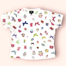 Teddy Fresh Charms Baby Doll Tee XL (RUNS SMALL) Cotton Curved Hem Cutie AOP