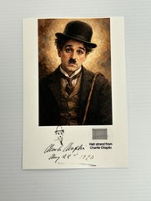 Charlie Chaplin Pieza de bloqueo de hilo de pelo Reliquia de mota Actor de exhibición Hollywood