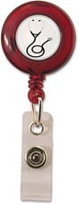 ADVANTUS Retracting Medical ID Card Reel, Extends 30 Inches, Stethoscope Design,