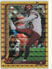 2025 Topps Chrome Football Matt Gay #300 Gold Geometric /50 Commanders