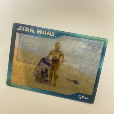 STAR WARS C-3PO R2D2 Glico TM & 2013 Lucasfilm Ltd Japanese 3D Card rare