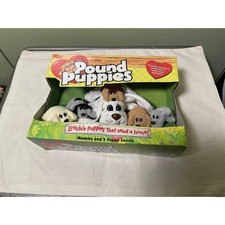 Vintage 1996 Galoob Pound Puppies Mommy and 5 Puppy Family Plush Set 30450 NIB