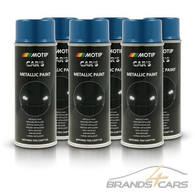 6x 400ml MOTIP CAR'S METALLIC-LACK AZURBLAU LACKSPRAY AUTOLACK EFFEKTLACK