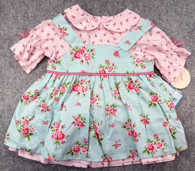 Baby Girl Clothes New Vintage Carter's 3 Month 2pc Garden Party Roses Dress