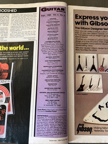 1984 Guitar World Magazine Rock Heavy Metal Jeff Beck Robert Fripp Schenker Euro - Picture 6 of 7