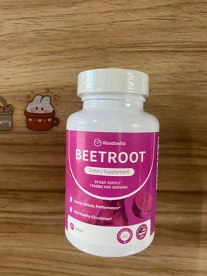 2PCS Rosabella Organic Beet Root 60 Capsules Natural Energy Boost Blood Pressure