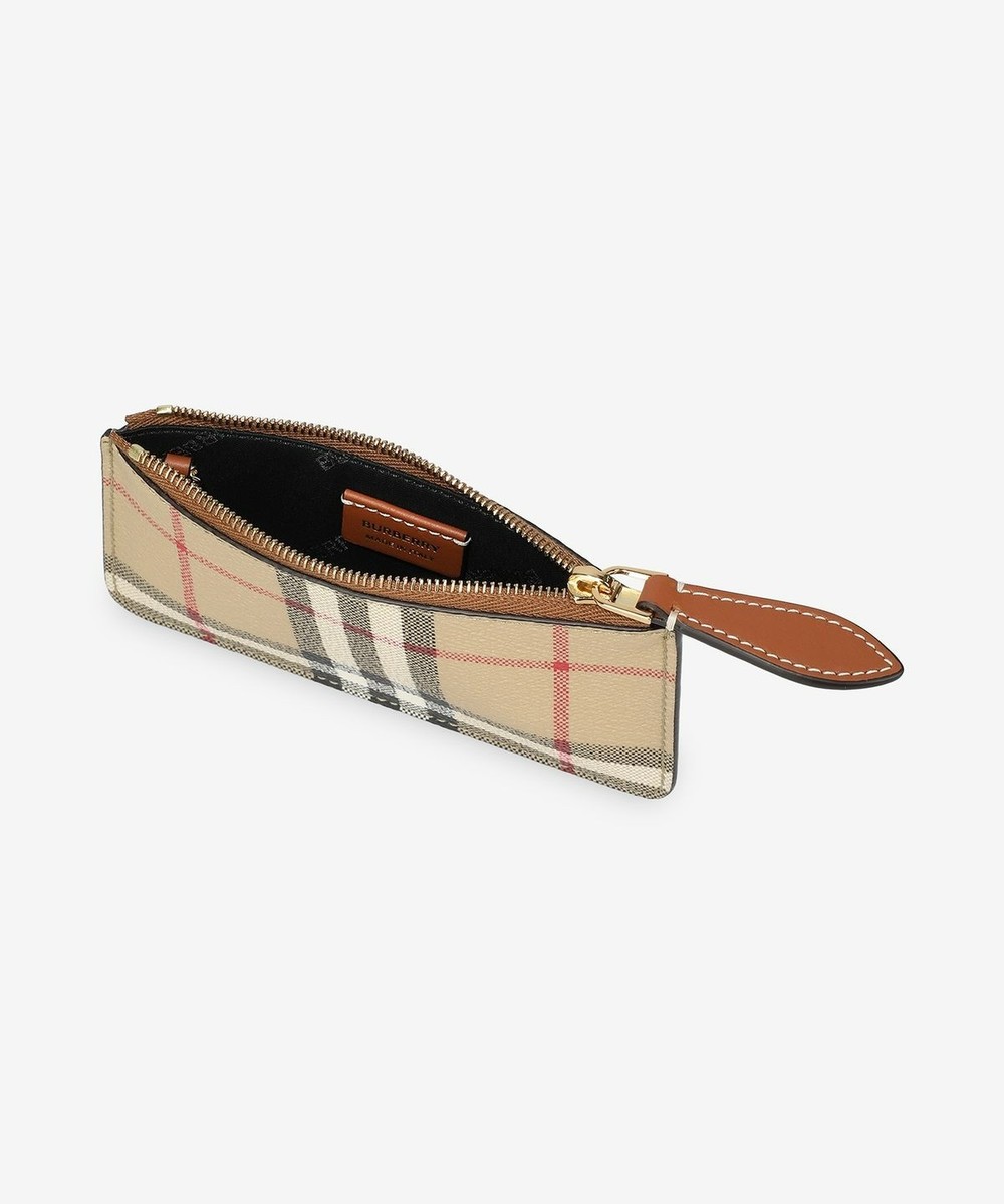 Burberry Check Zipper Card Holder Archive Beige | eBay