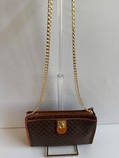 Authentic Celine Macadam Chain Clutch Shoulde...
