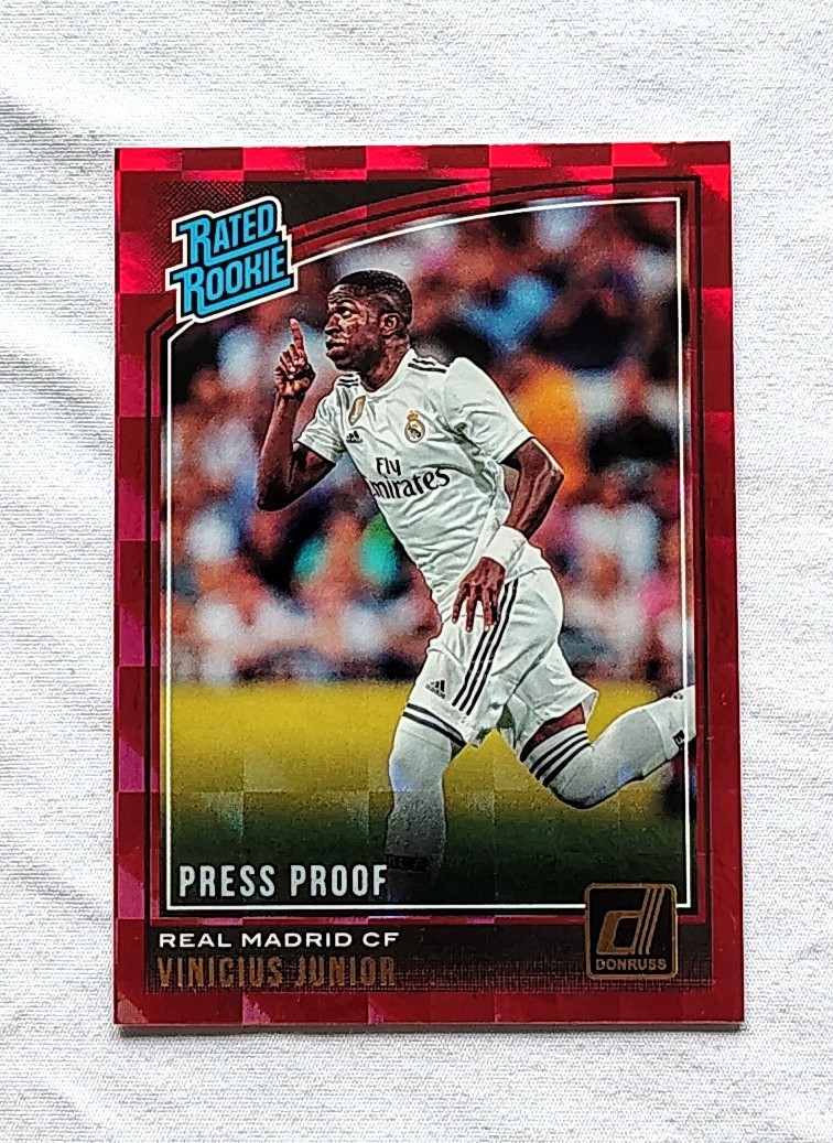 2018-19 Panini Donruss Rated Rookie Press Proof Red Vinicius Junior #177  *READ*
