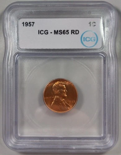 1957-P Lincoln Wheat Cent ICG MS65 RD
