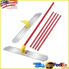 48"x8" Bull Float Concrete Tool Trowel Float Finishing Tool Round End 3 Handles