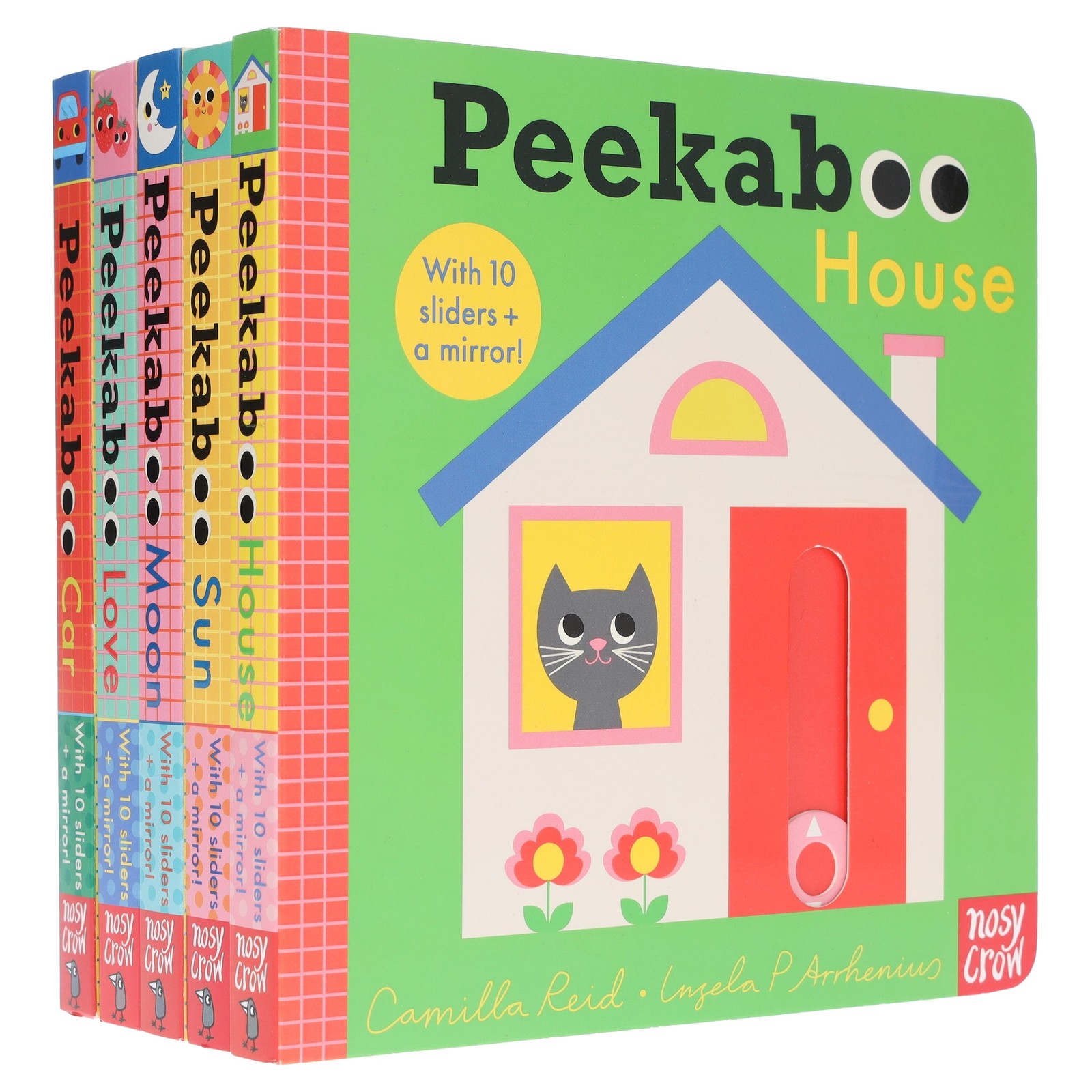 Peekaboo: House, Sun, Moon, Love & Car by Camilla Reid 5 Books - Ages 0-5